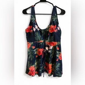 $13 or 2 for $20. Floral Tropical Ruched Swim Tankini Top